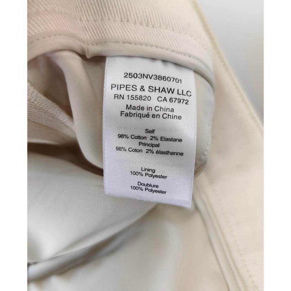 Veronica Beard Kimra Straight-Leg Pant Ecru US 4 - Picture 12 of 12